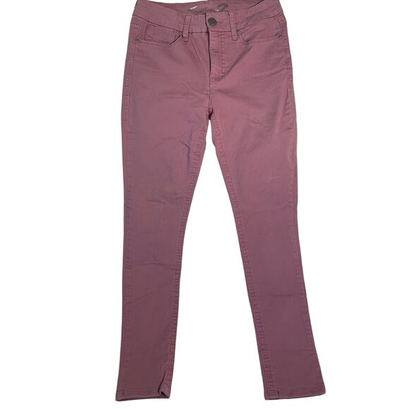 Seven7 Tummy-less Skinny Mauve Jeans size 6 - Picture 1 of 4